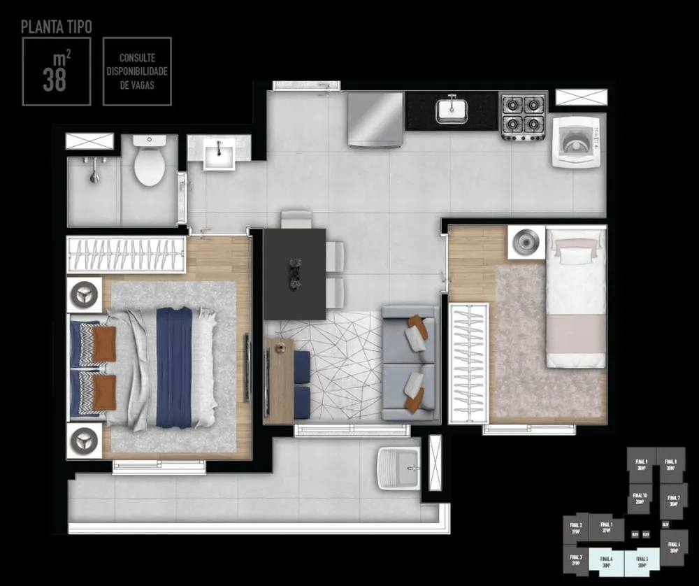 Apartamento, 1 quarto, 28 m² - Foto 9