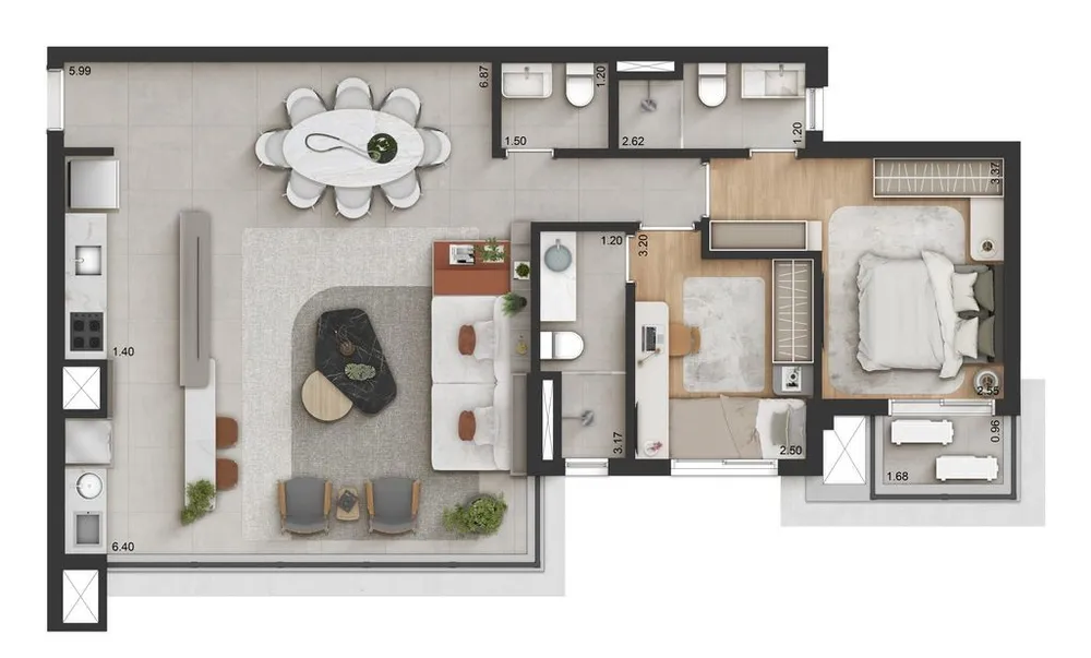 Cobertura, 3 quartos, 167 m² - Foto 8