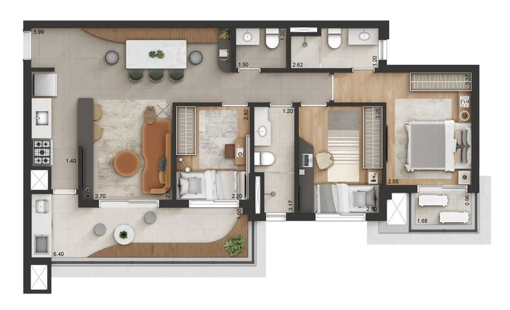 Cobertura, 3 quartos, 167 m² - Foto 5