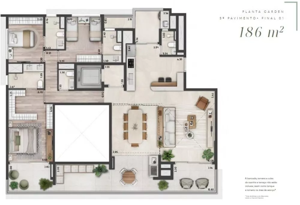 Apartamento, 3 quartos, 281 m² - Foto 7