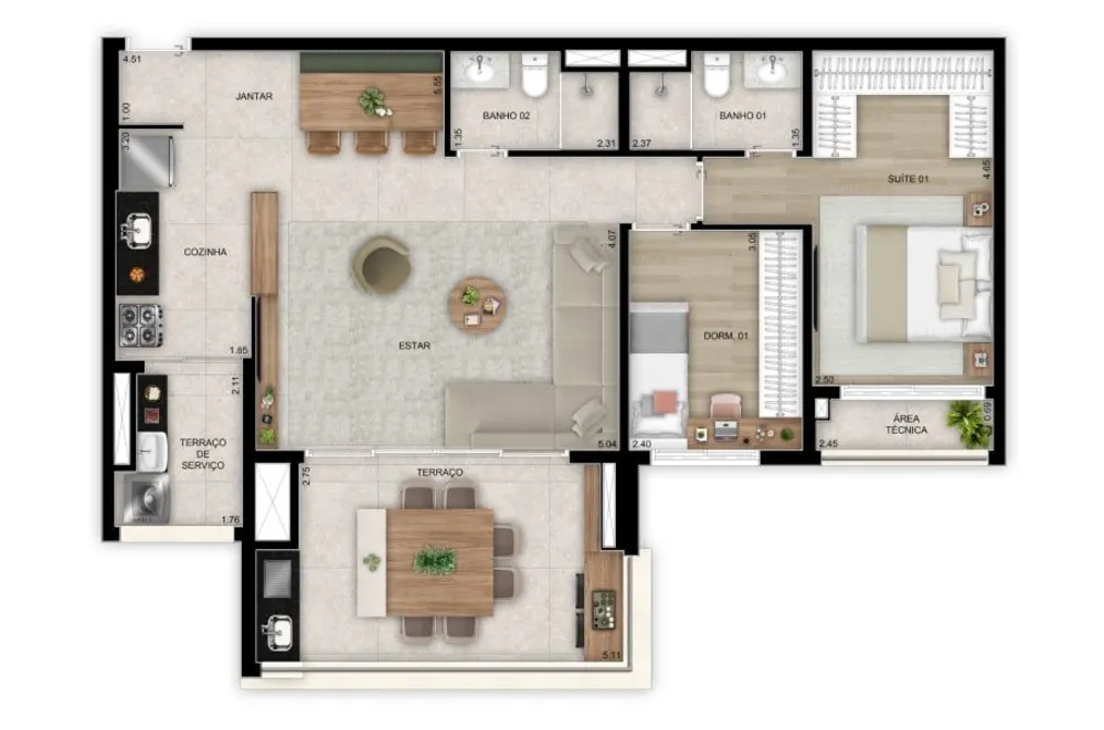Apartamento, 3 quartos, 91 m² - Foto 11