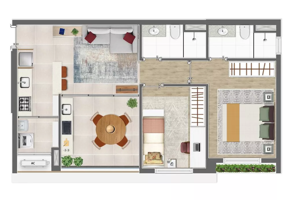 Apartamento, 2 quartos, 91 m² - Foto 1