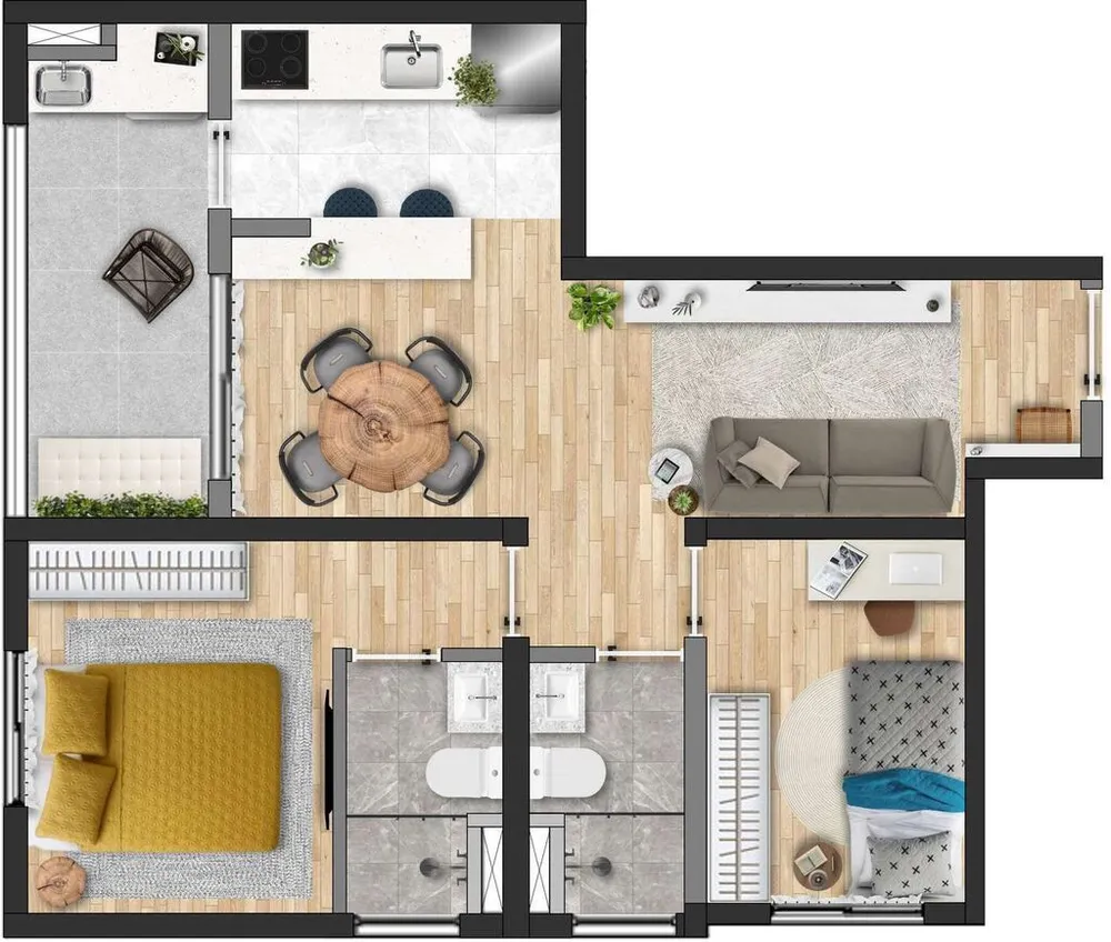 Apartamento, 2 quartos, 47 m² - Foto 1
