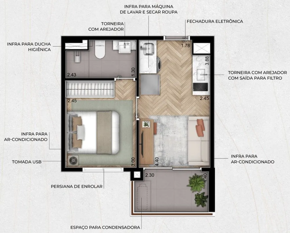 Apartamento, 1 quarto, 28 m² - Foto 5