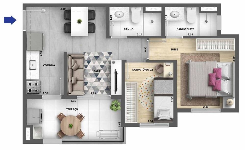 Apartamento, 2 quartos, 34 m² - Foto 14