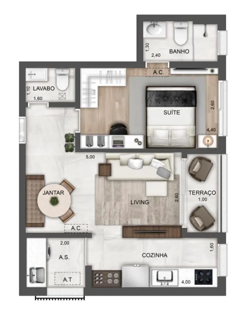 Apartamento, 1 quarto, 142 m² - Foto 5