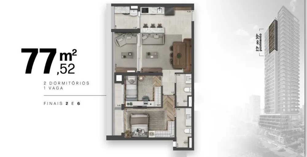 Apartamento, 1 quarto, 38 m² - Foto 3