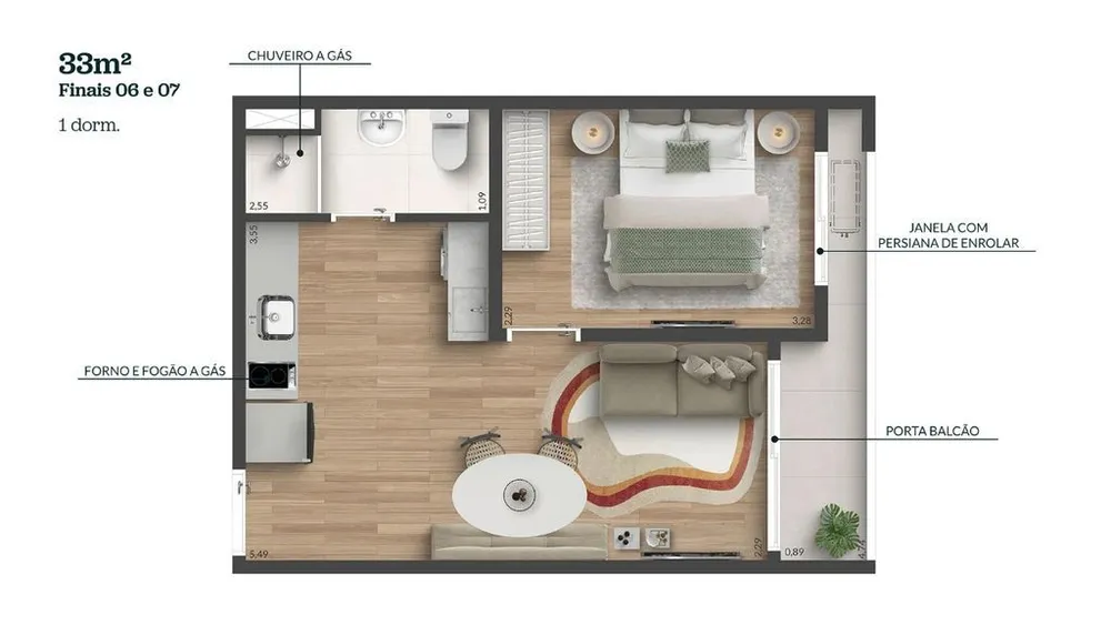 Apartamento, 2 quartos, 42 m² - Foto 4