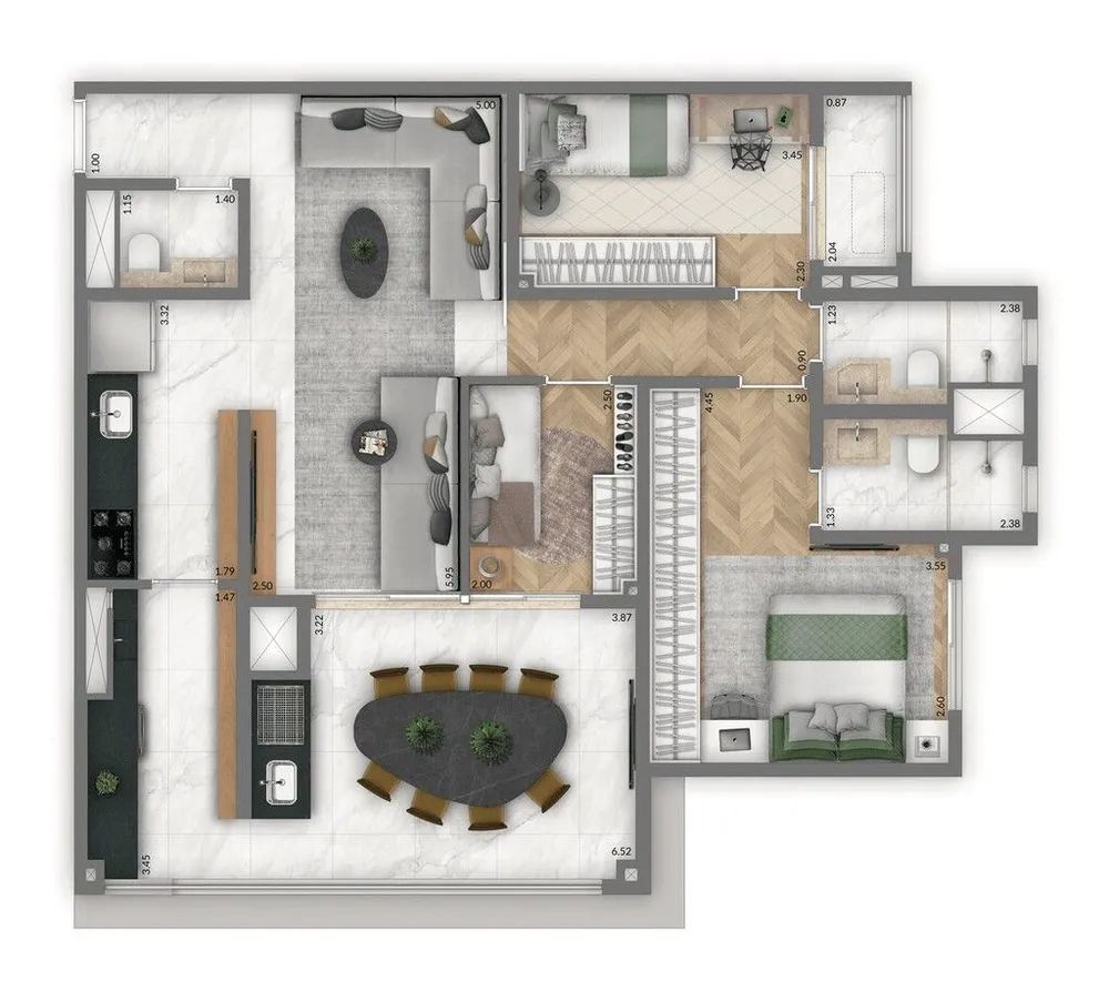 Apartamento, 3 quartos, 95 m² - Foto 7