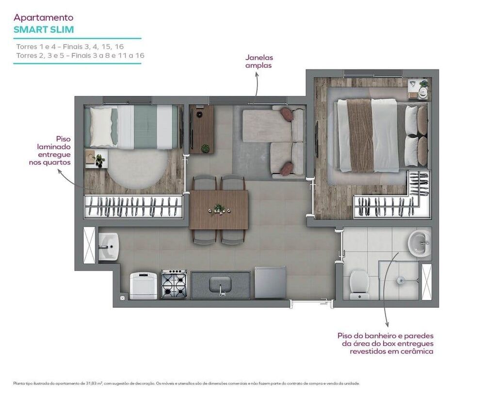 Apartamento, 2 quartos, 46 m² - Foto 18