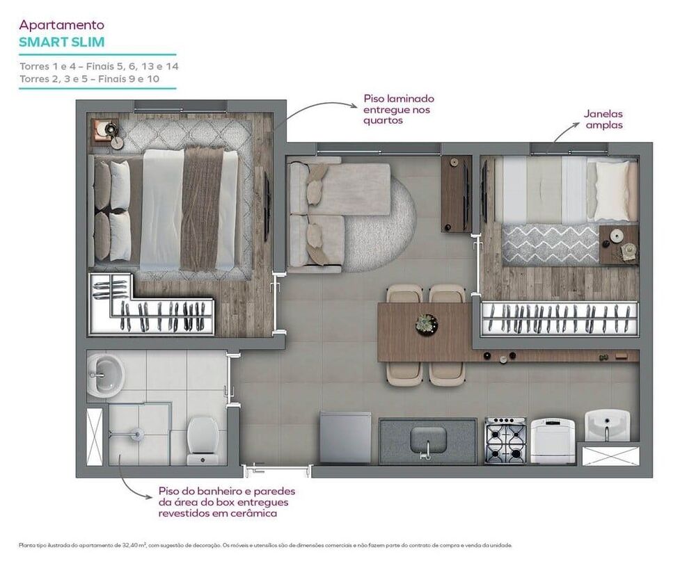 Apartamento, 2 quartos, 46 m² - Foto 17