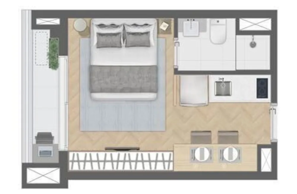 Kitnet-Studio, 31 m² - Foto 8