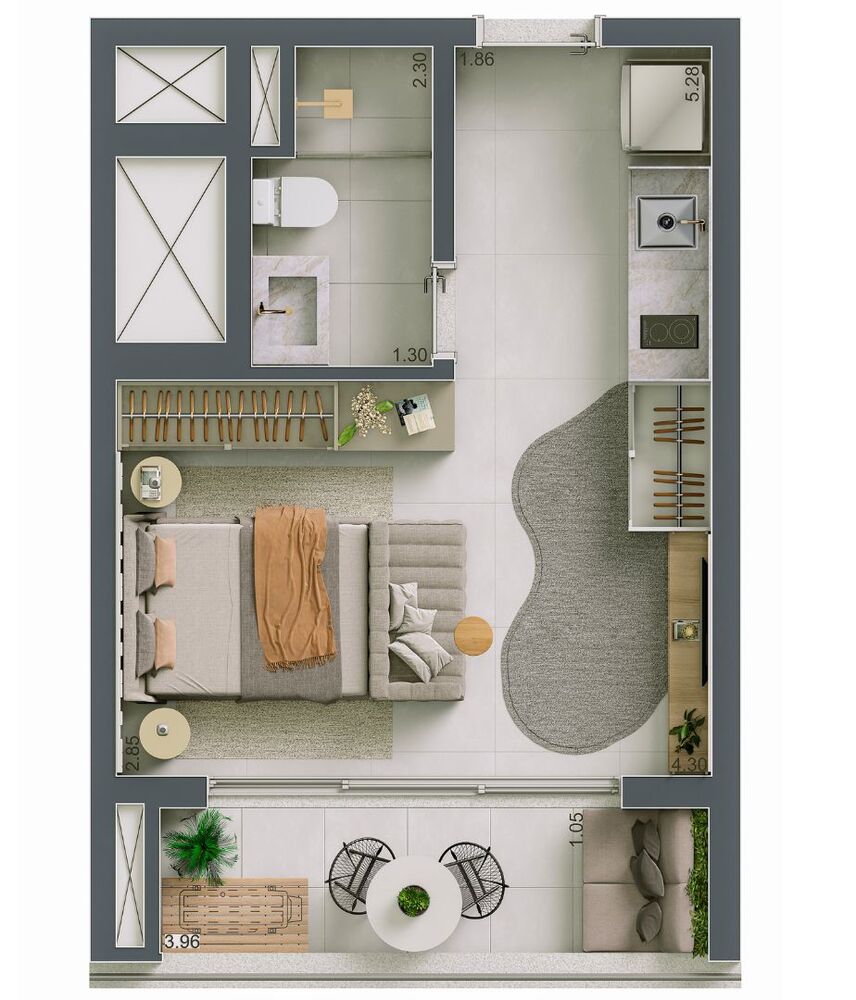 Kitnet-Studio, 24 m² - Foto 12