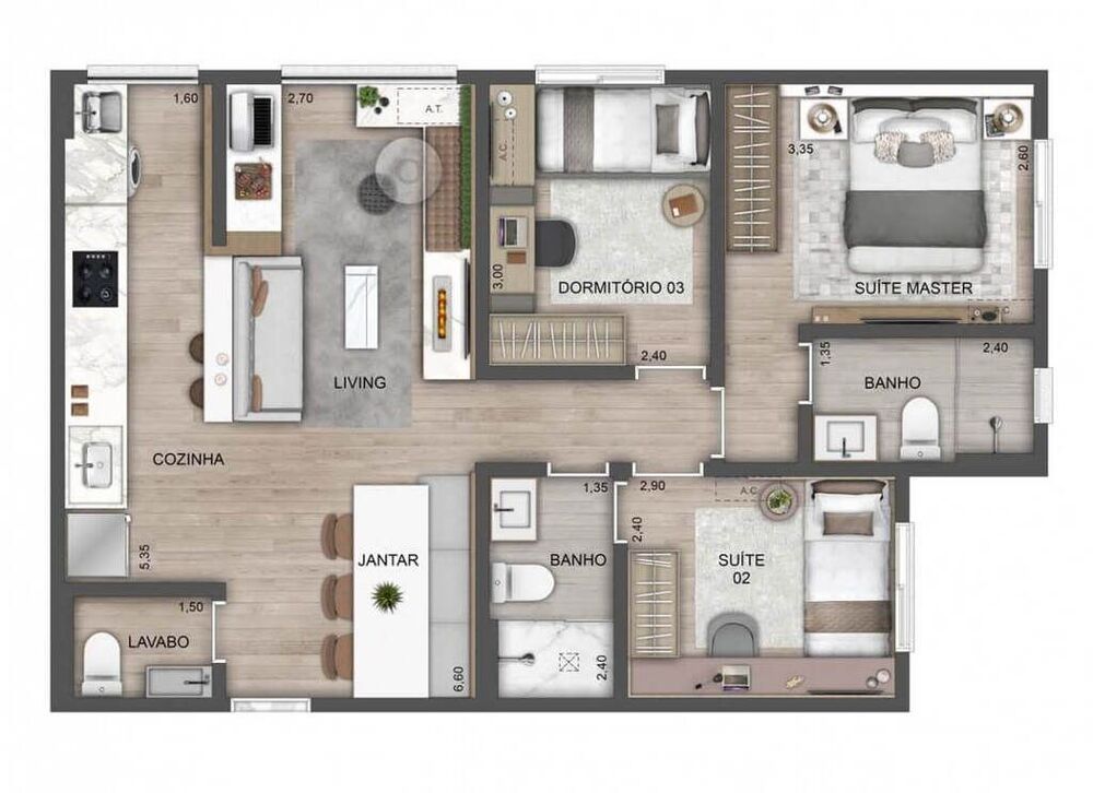 Apartamento, 3 quartos, 70 m² - Foto 16