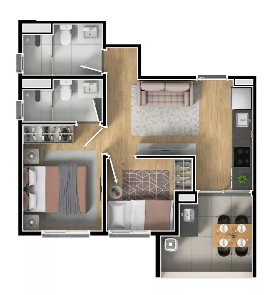 Apartamento, 1 quarto, 32 m² - Foto 5