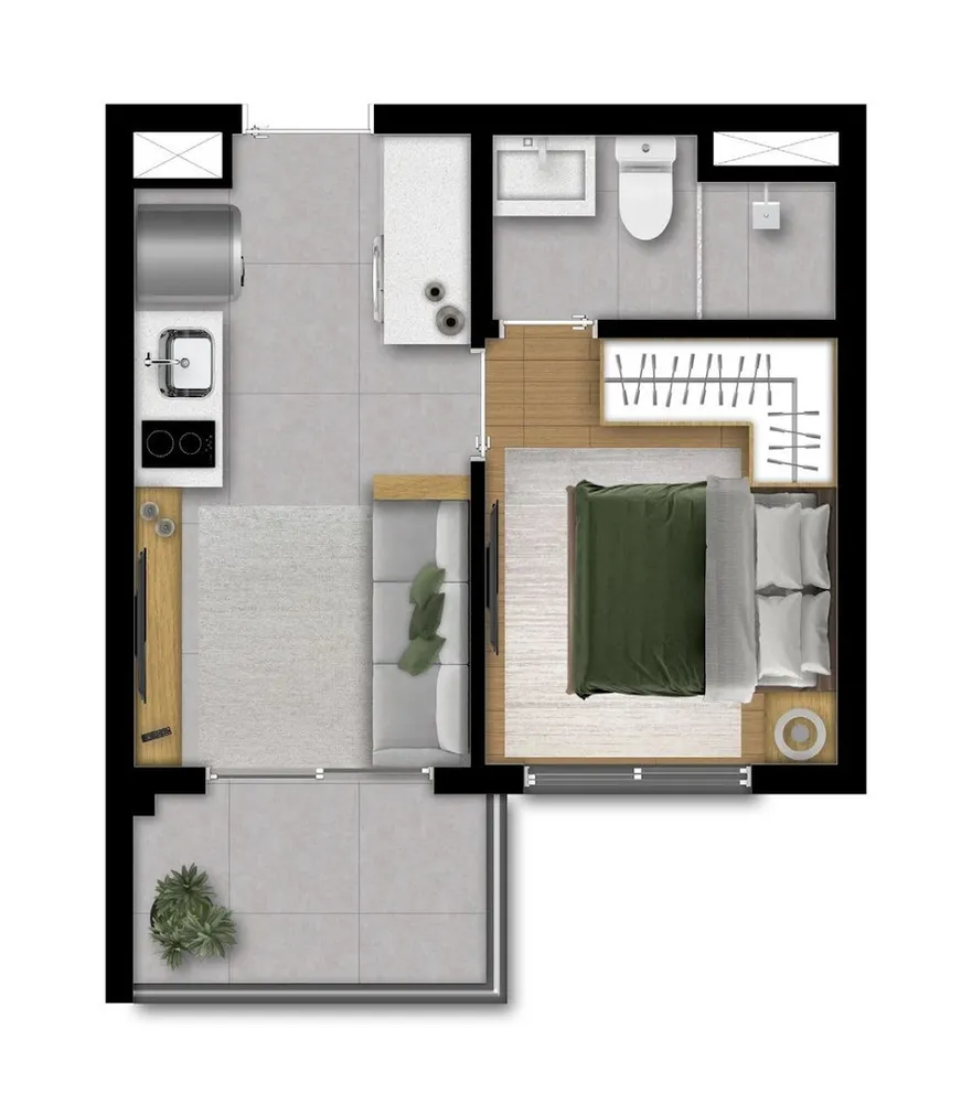 Apartamento, 2 quartos, 41 m² - Foto 1
