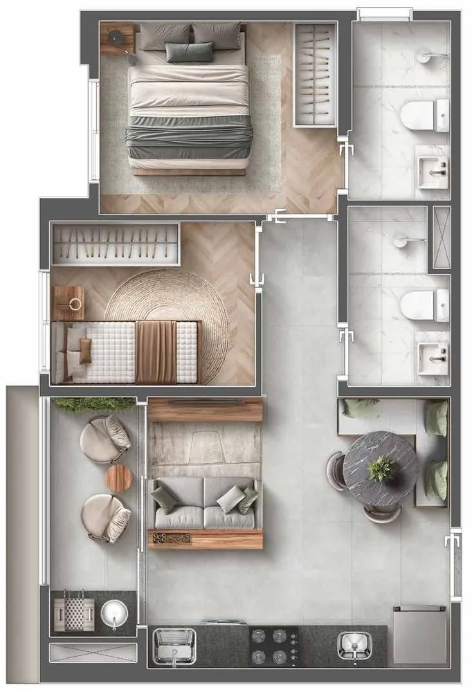 Cobertura, 2 quartos, 53 m² - Foto 7