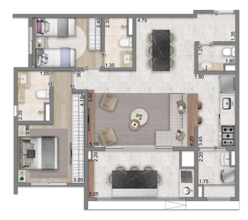 Apartamento, 2 quartos, 82 m² - Foto 8