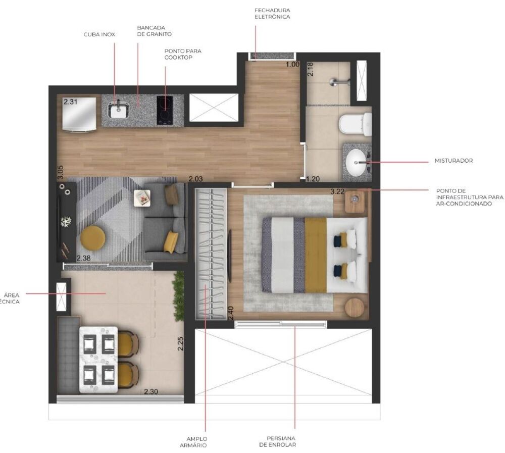 Apartamento, 1 quarto, 28 m² - Foto 17