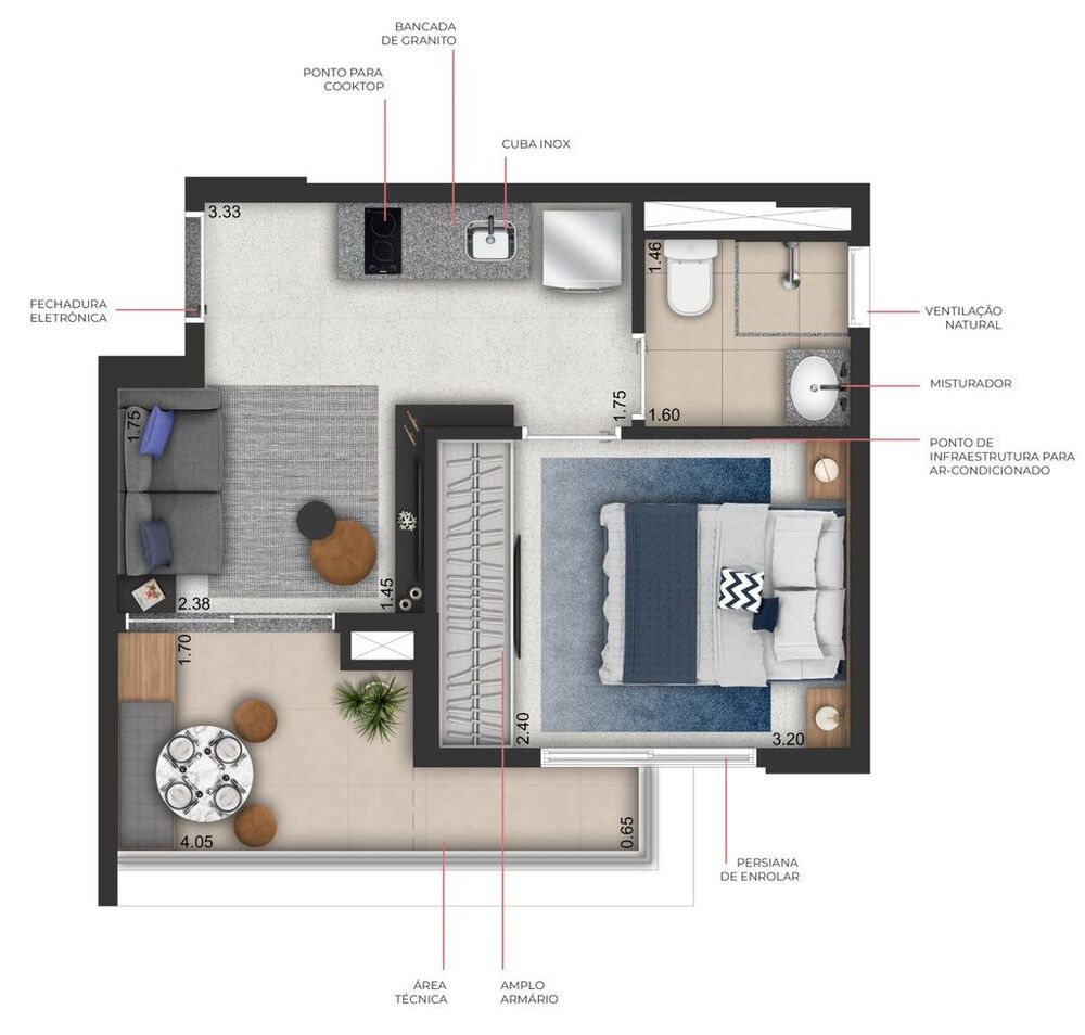 Apartamento, 1 quarto, 28 m² - Foto 20