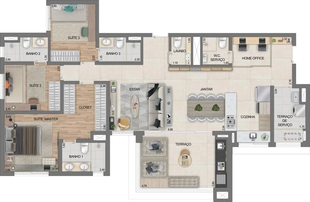 Apartamento, 4 quartos, 145 m² - Foto 8