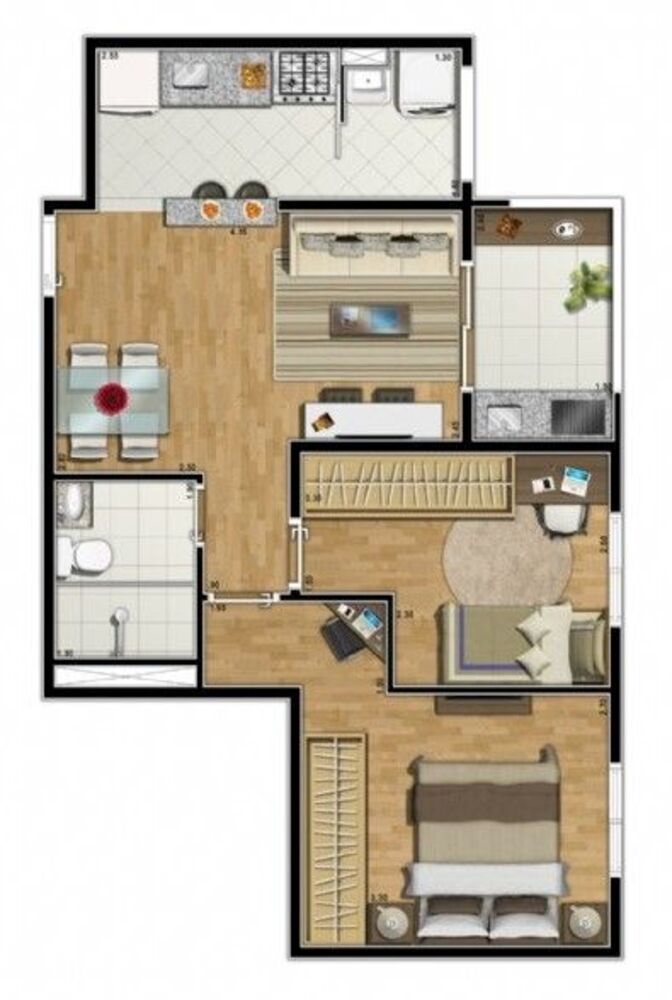Apartamento à venda com 2 quartos, 50m² - Foto 3