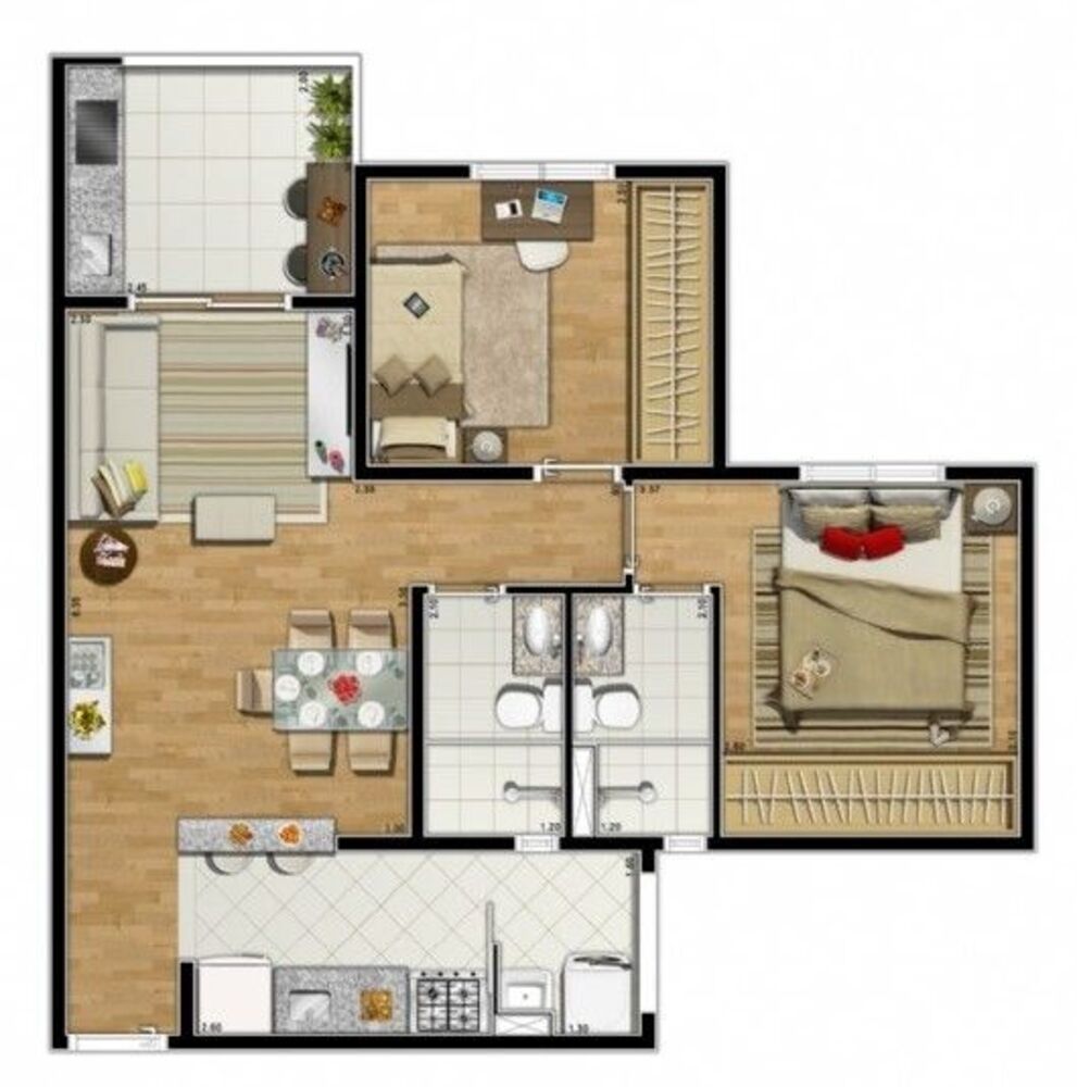 Apartamento à venda com 2 quartos, 50m² - Foto 2