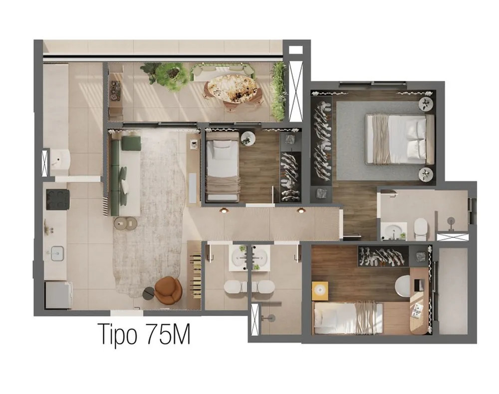 Apartamento, 2 quartos, 52 m² - Foto 7