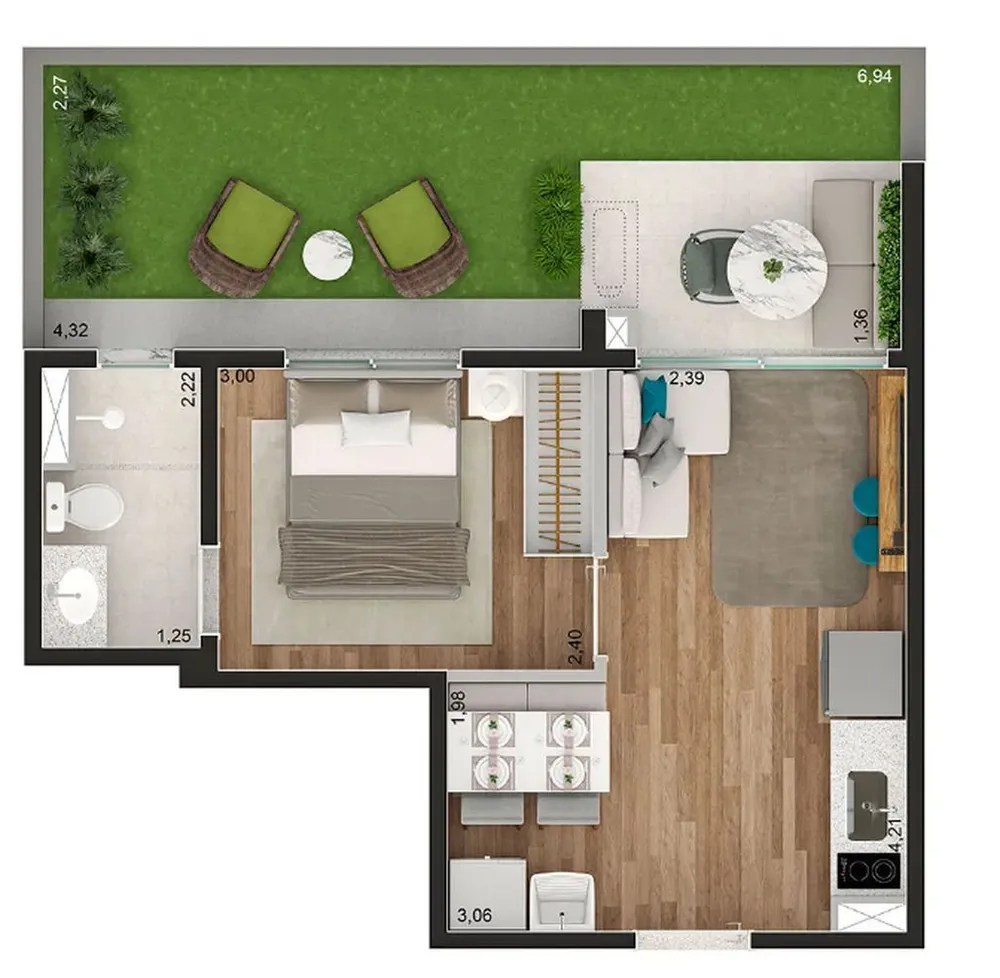 Apartamento, 1 quarto, 36 m² - Foto 8