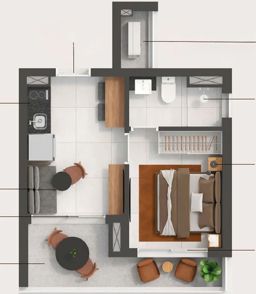 Kitnet-Studio, 26 m² - Foto 6