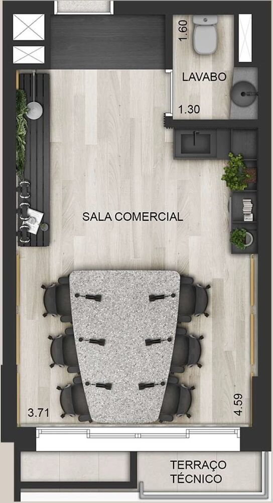 Sala-Conjunto, 26 m² - Foto 6