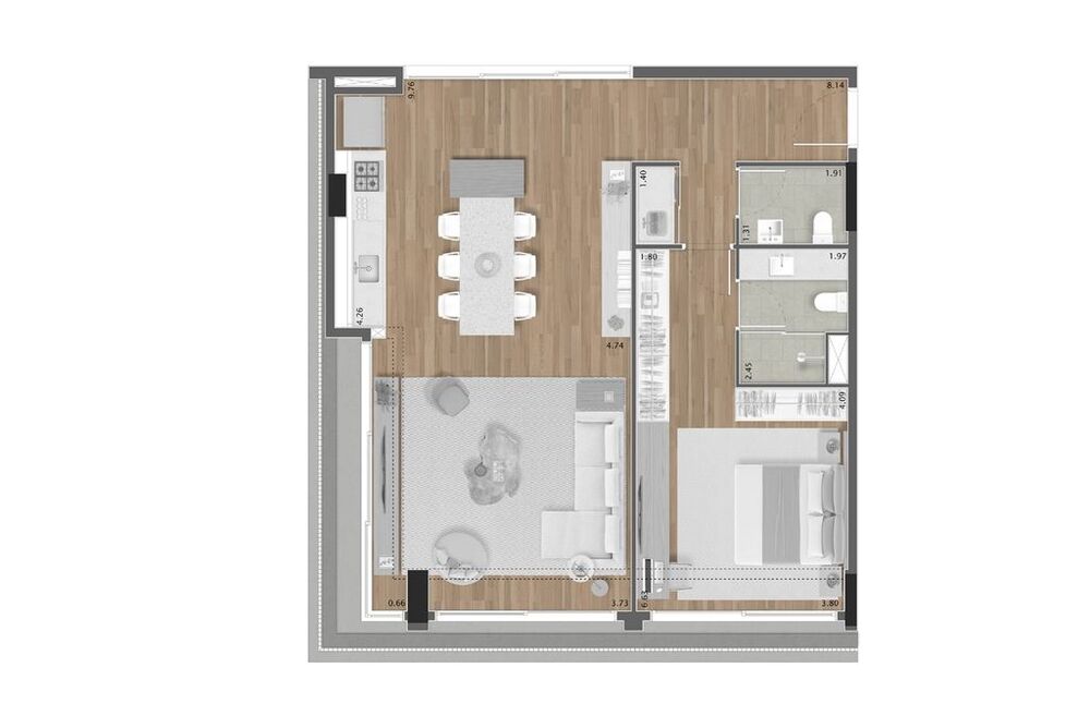 Apartamento, 1 quarto, 59 m² - Foto 17