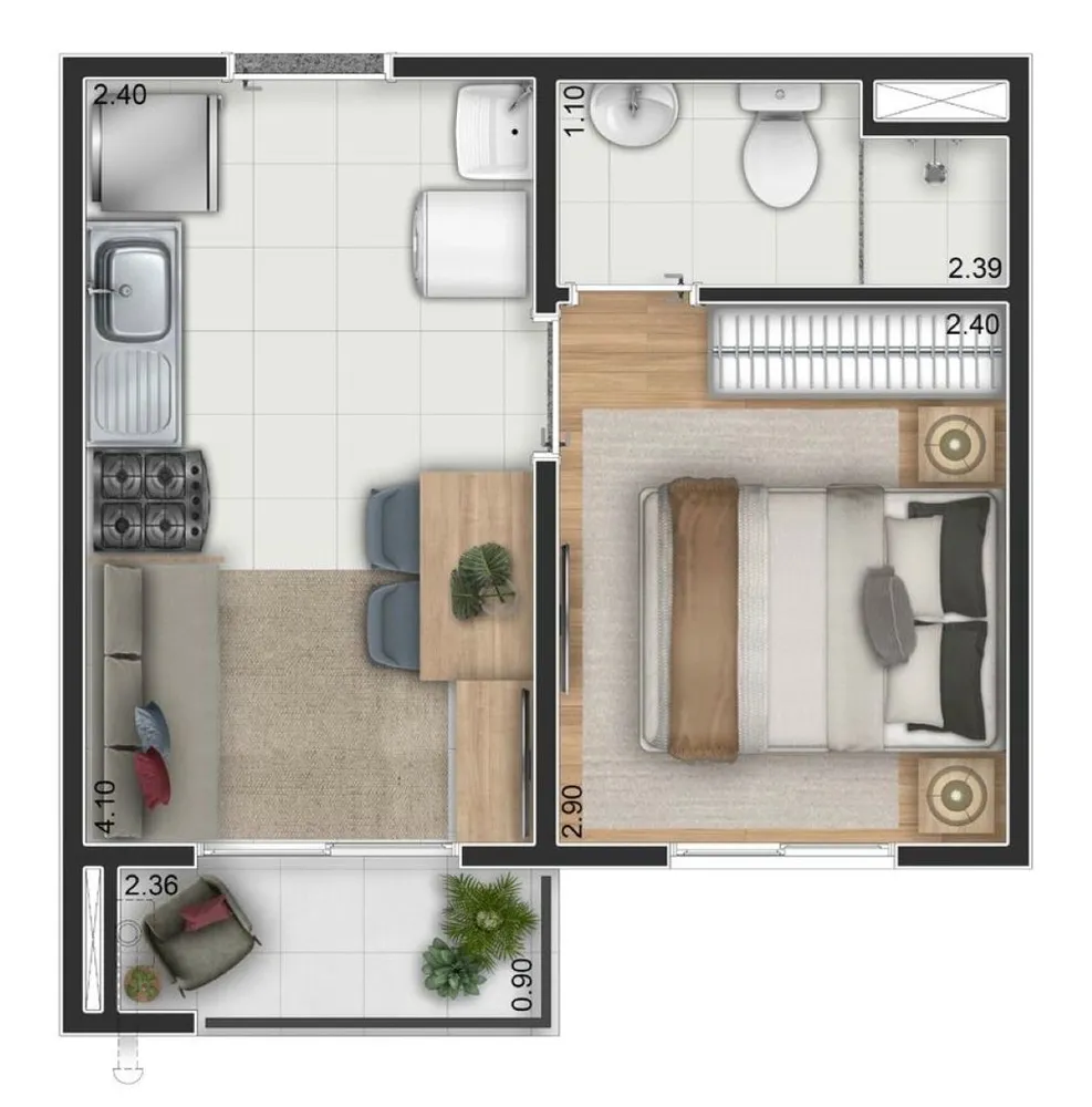 Apartamento, 2 quartos, 48 m² - Foto 12