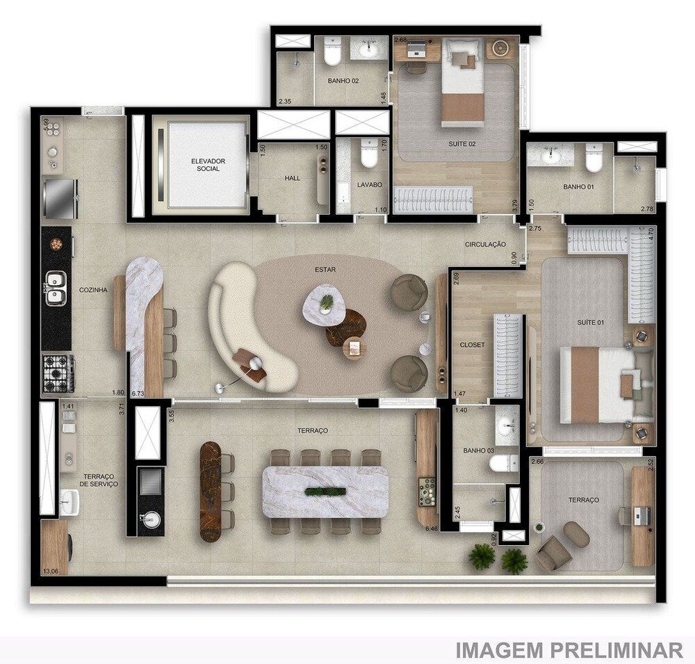 Apartamento, 2 quartos, 80 m² - Foto 8