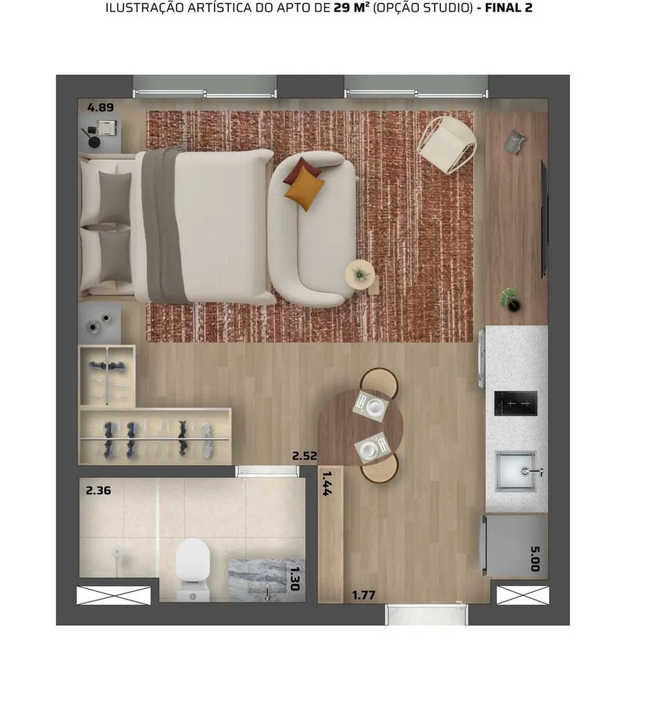 Apartamento, 2 quartos, 43 m² - Foto 8