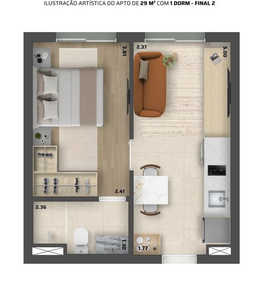 Apartamento, 2 quartos, 43 m² - Foto 7