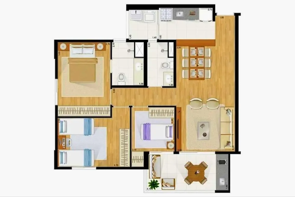Apartamento, 2 quartos, 76 m² - Foto 12