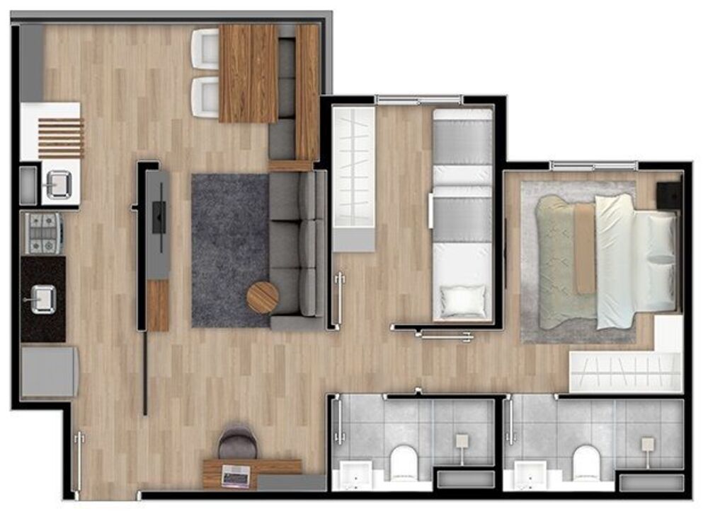 Apartamento, 2 quartos, 52 m² - Foto 4