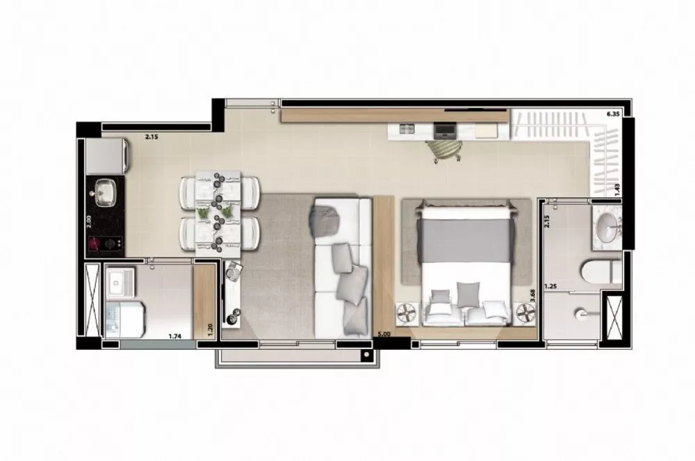 Kitnet-Studio, 40 m² - Foto 3