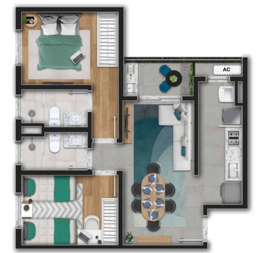 Apartamento, 1 quarto, 53 m² - Foto 12