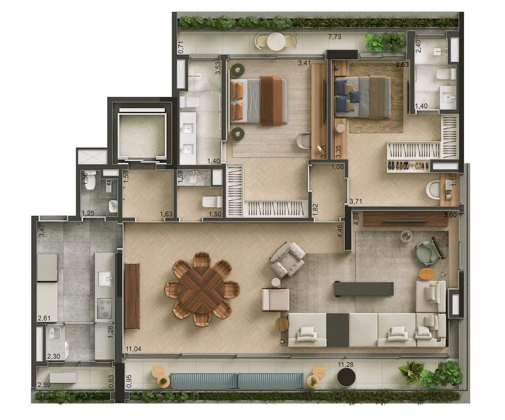 Apartamento, 3 quartos, 191 m² - Foto 12
