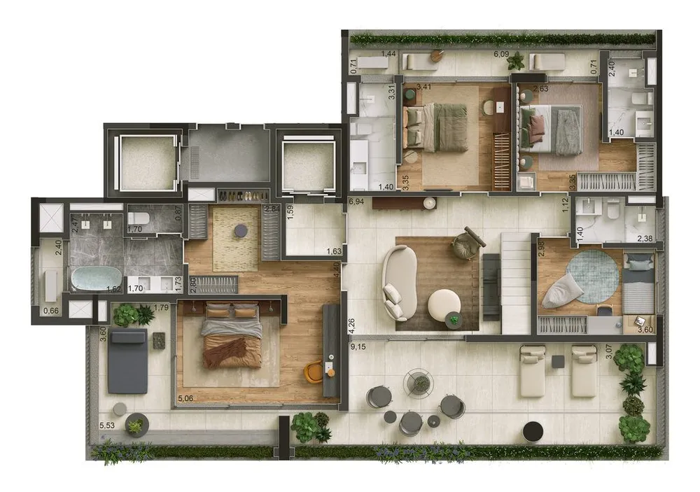 Apartamento, 3 quartos, 191 m² - Foto 9