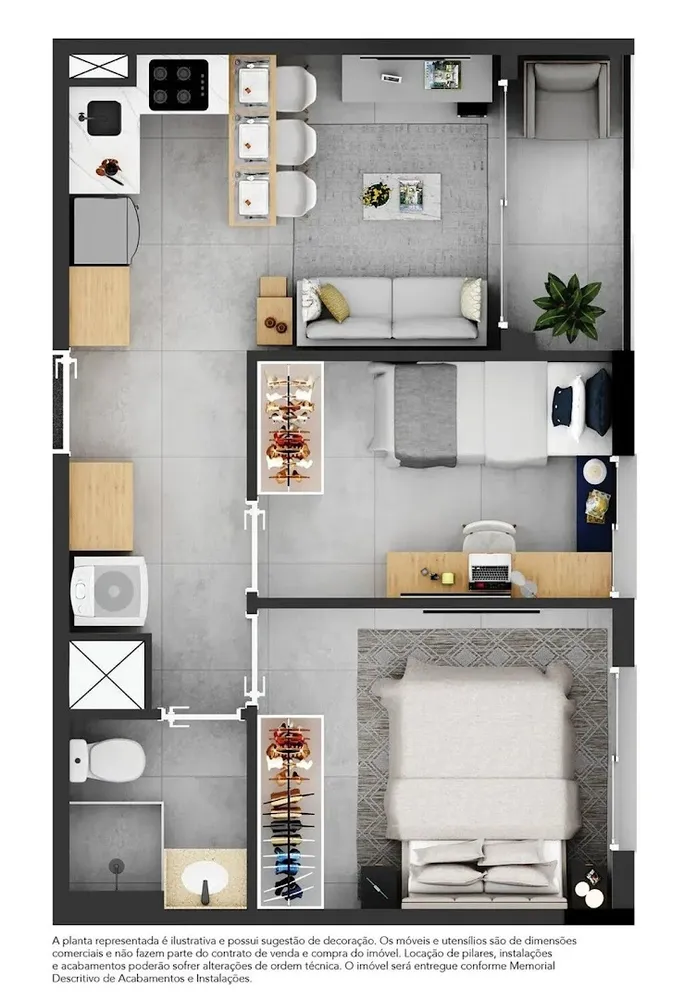 Apartamento, 2 quartos, 35 m² - Foto 12