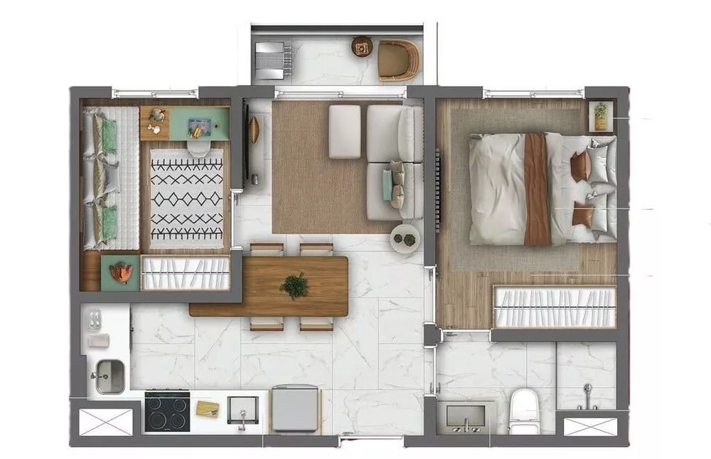 Apartamento, 3 quartos, 54 m² - Foto 4
