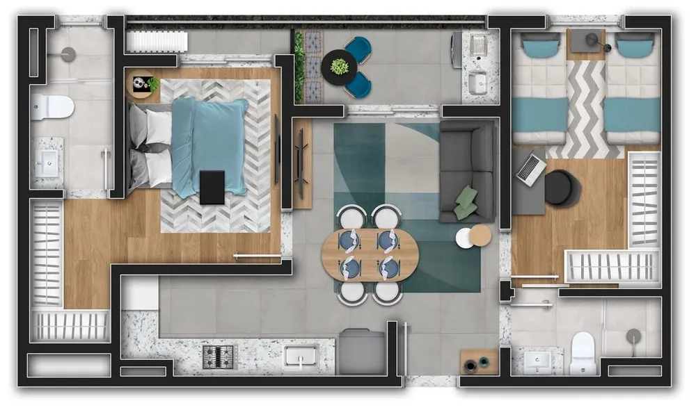 Apartamento, 2 quartos, 83 m² - Foto 2