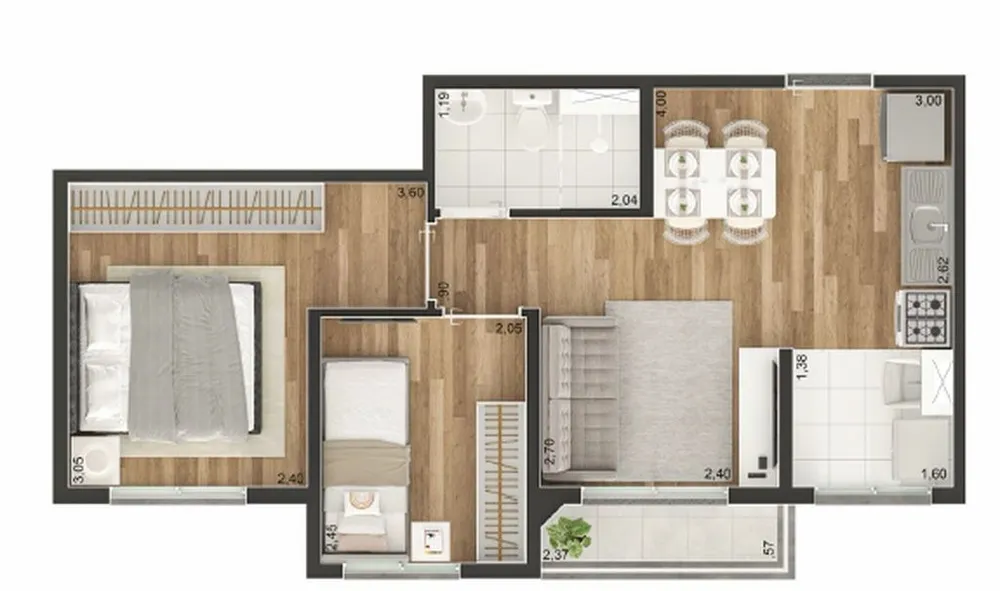 Apartamento, 2 quartos, 37 m² - Foto 7