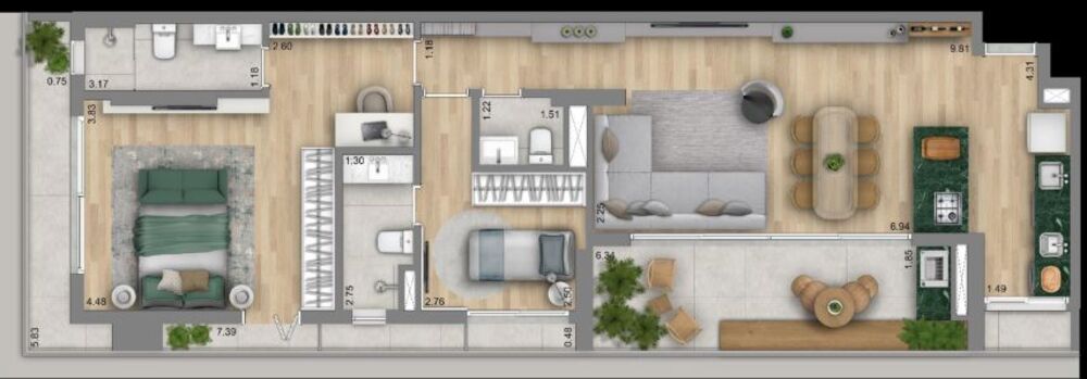 Cobertura, 3 quartos, 187 m² - Foto 9