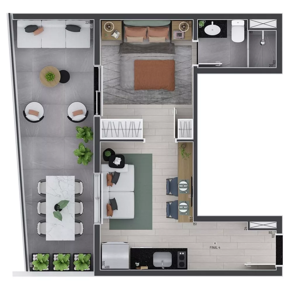 Apartamento, 1 quarto, 43 m² - Foto 15