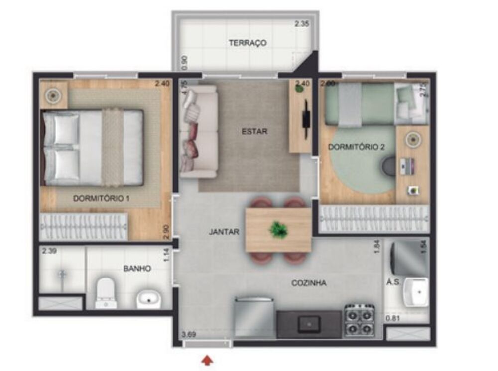 Apartamento, 2 quartos, 56 m² - Foto 16