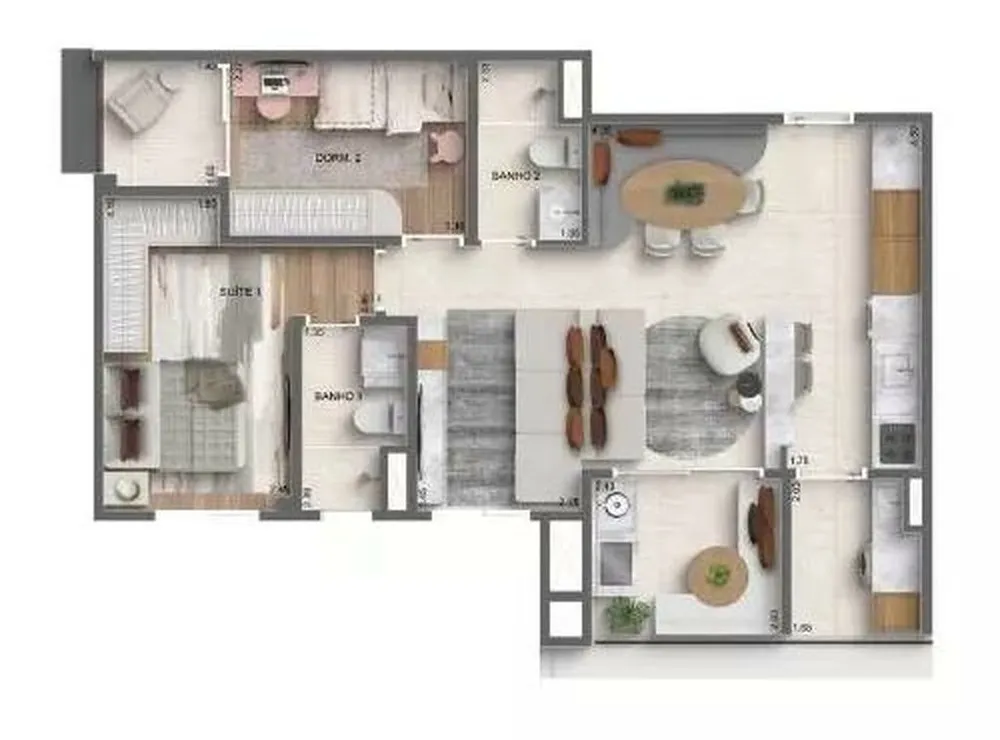 Apartamento, 2 quartos, 45 m² - Foto 9